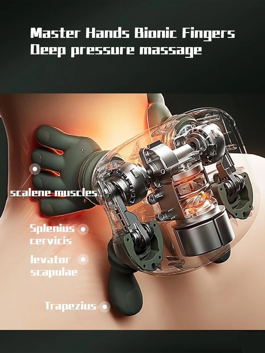 Handiva Heated Neck & Shoulder Massager – 3D Deep-Tissue Shiatsu Kneading